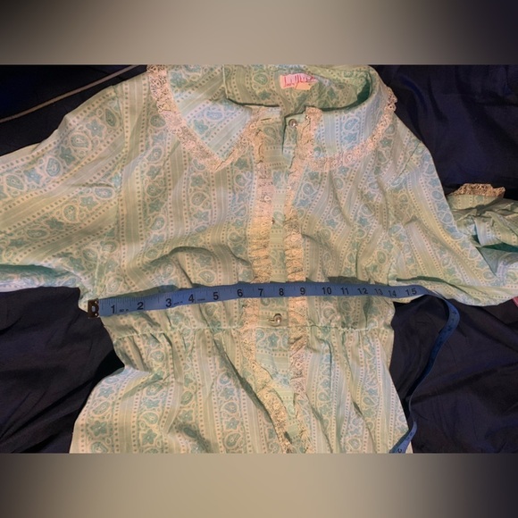 Blue Bishop Sleeve Peter Pan Collar Robe - Picture 13 of 15